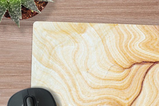 Tapis de souris XXL - Sous-main - Tapis de bureau - Marbre - Texture - Grès - Goud - Aspect marbre - 120x80 cm - Tapis de souris XXL