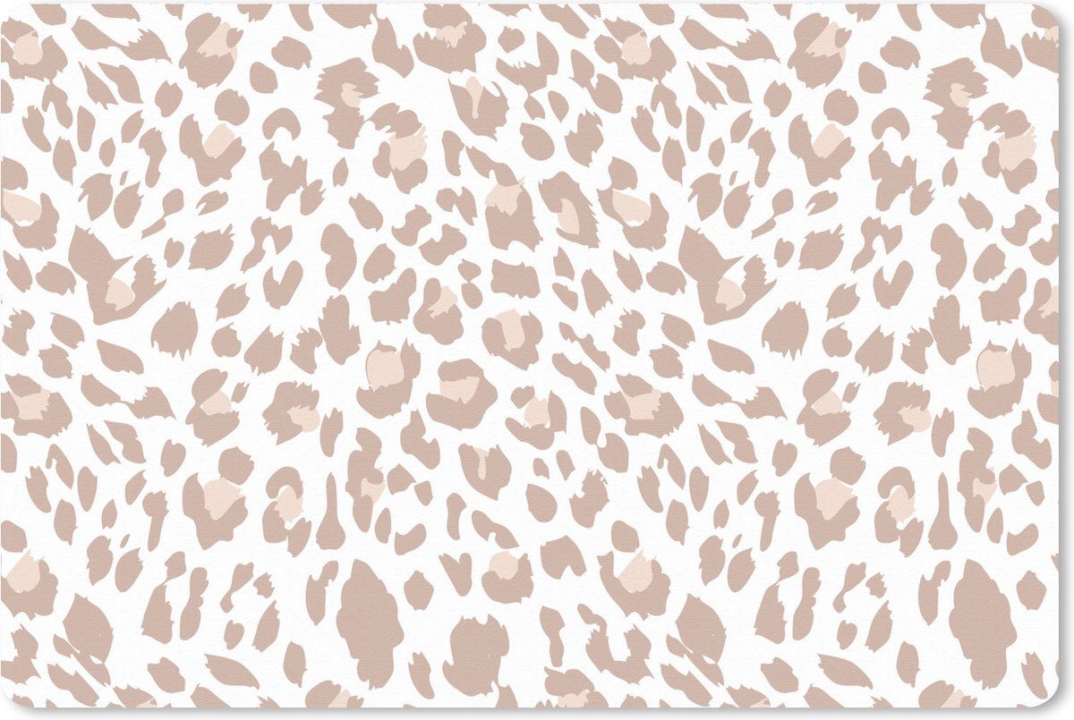 Muismat XXL 90x60 cm - Bureau onderlegger - Bureau mat Panterprint - Pastel - Vlekken - Bureaumat - Gaming mousepad xl - Bureaulegger groot - Computer deskmat
