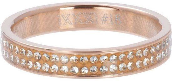 IXXXi Jewelry - Vulring - Rose Goudkleurig - Double Zirkonia - 4mm