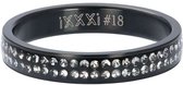 iXXXi Jewelry - Vulring - Zwart - Double Zirkonia - 4mm