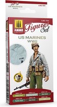 AMMO MIG 7044 US Marines WWII Figures - Acryl Set Verf set