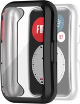 Screenprotector watch case - hoesje - geschikt voor Huawei Watch Fit - zwart