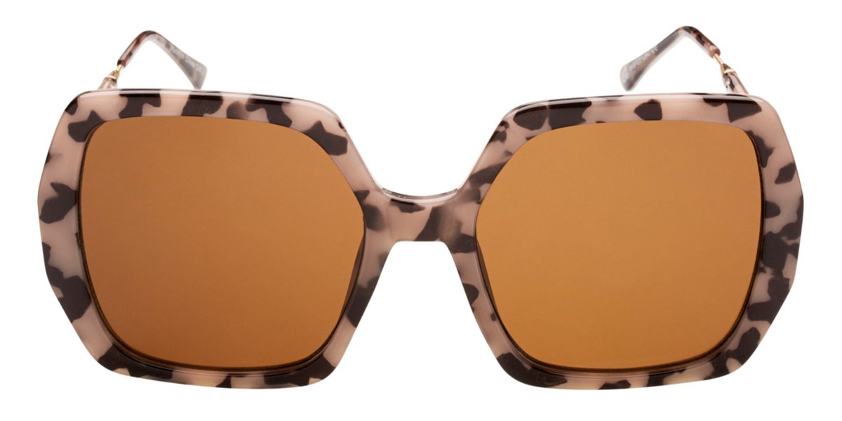 Icon Eyewear Zonnebril DEBORAH - Licht Tortoise montuur - Bruine glazen