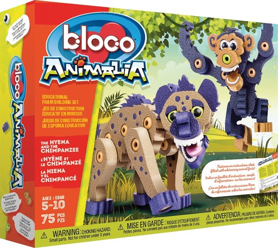 Afbeelding van het spel Bloco Animalia  --   the Hyena and the Chimpanzee