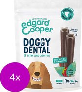 4x Edgard & Cooper Doggy Dental Medium - Aardbei & Munt - Hondensnack - 160g