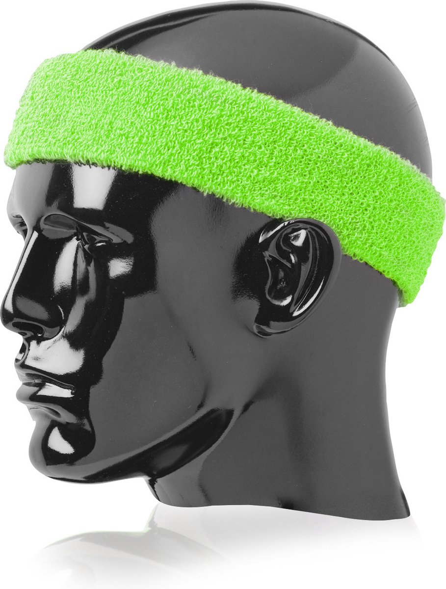 TCK - Sporthoofdband - Multisport - Pro - Sports Headband - Volwassenen - Neon Groen - One Size