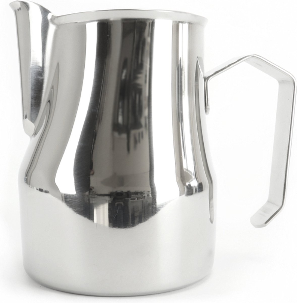 Melkkan, borosilicaatglas, klein, transparant, met schenktuit