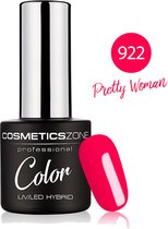 Cosmetics Zone UV/LED Gellak 7ml. Pretty Woman 922 - Roze - Glanzend - Gel nagellak