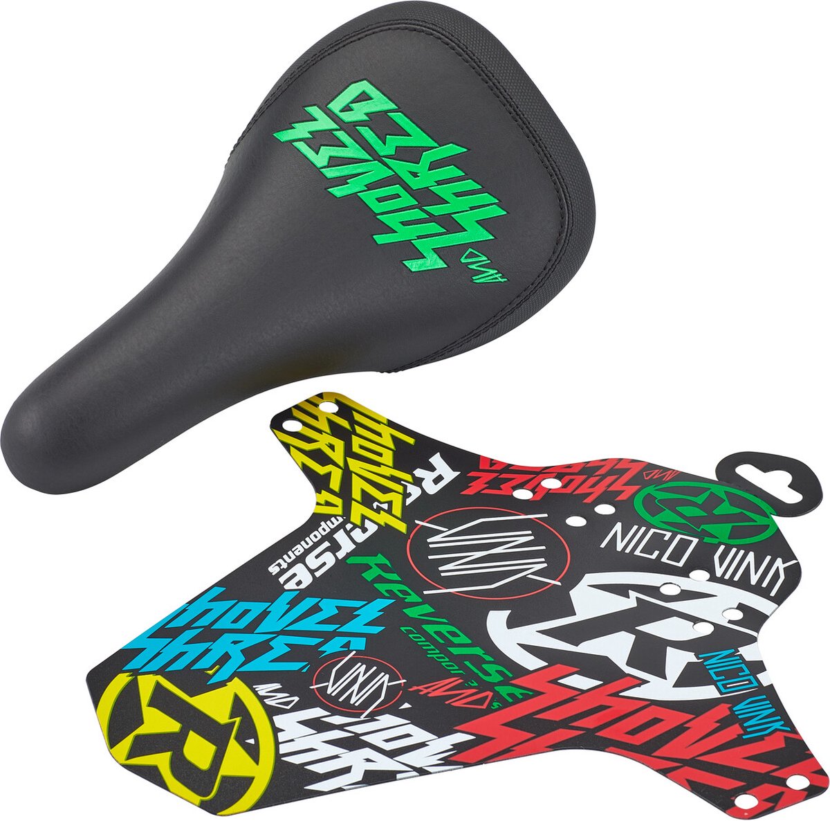 Reverse Nico Vink Shovel & Shred Zadel, zwart/groen