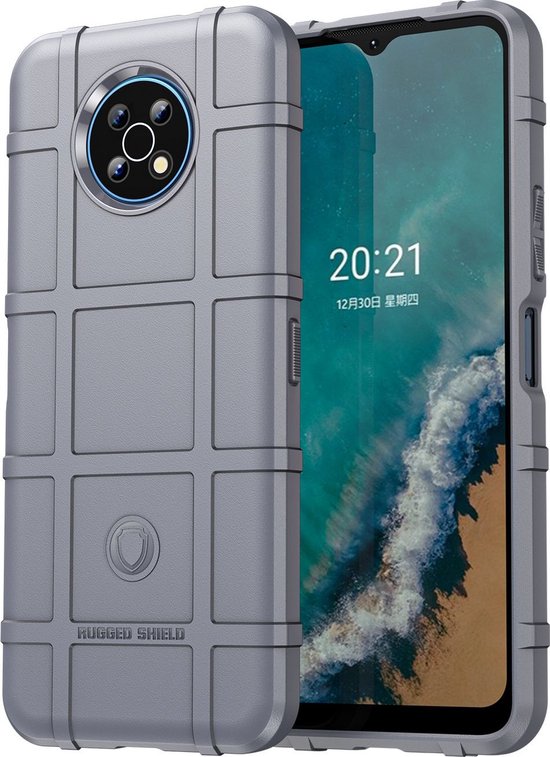 Coque Nokia G50 - Mobigear - Série Rugged Shield - Coque Arrière en TPU - Grijs - Coque Adaptée au Nokia G50
