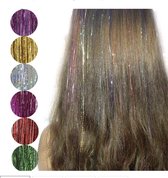 val Haar Glitter- Haarsieraad-Haarglitter - Bekend Van TikTok - 100 stuks - Kies Je Favoriete Kleur ROOD