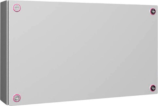 Industriële behuizingsset 460 x 380 x 120 mm, kunststof behuizing, aansluitkast, universele behuizing, wandbehuizing met scharnierschroeven, beschermingsklasse IP65, inclusief montageplaat