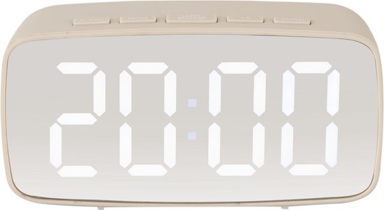 Alarm Clock Mirror LED Oval