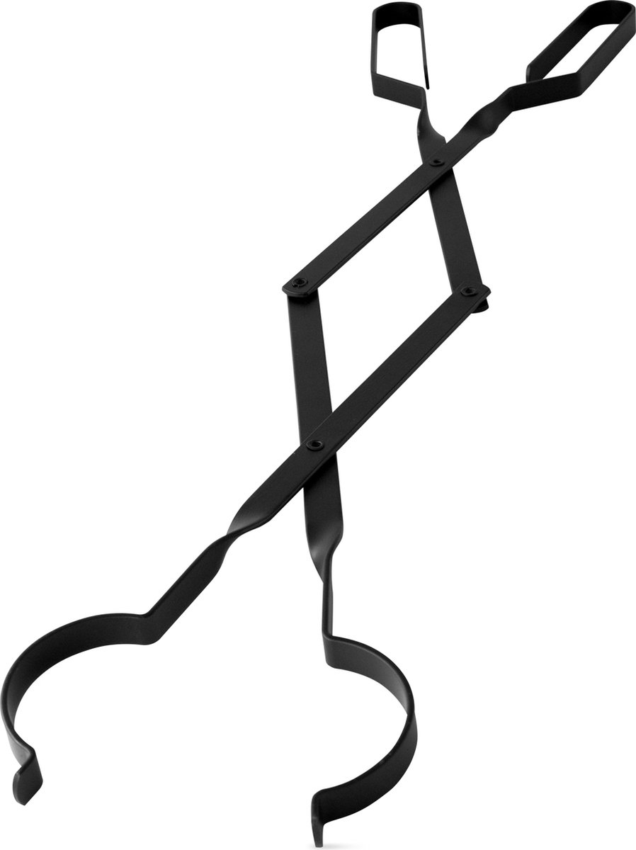 Joejis Pince cheminee en fer Pince pour cheminée de type ciseaux à grand  angle Pince à bois de 66 cm pliable à 45cm pour un rangement compact Pince  a feu pour brûleurs