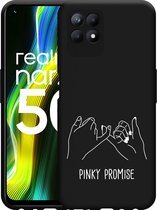 Realme Narzo 50 Hoesje Zwart Pinky Promise - Designed by Cazy