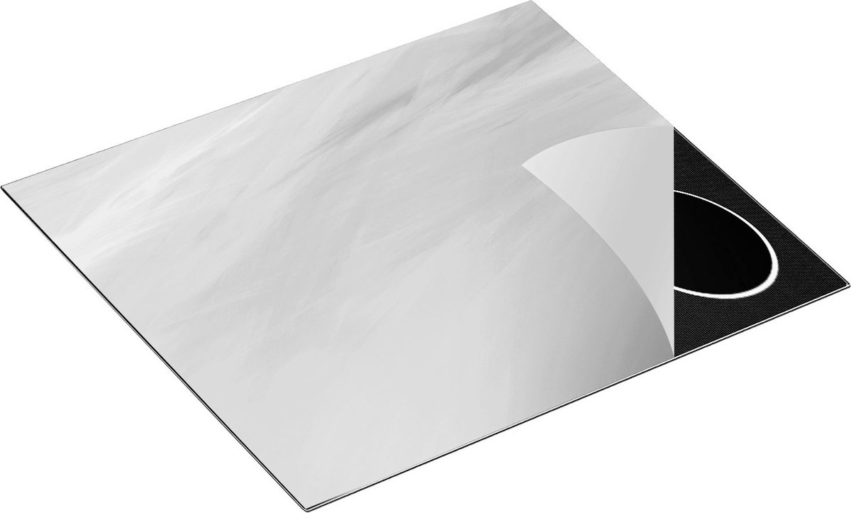 Chefcare Inductie Beschermer Abstracte Kunst - Artistieke Patronen - Zwart Wit - 58,3x51,3 cm - Afdekplaat Inductie - Kookplaat Beschermer - Inductie Mat