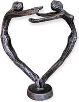 Gilde Artisanat Sculpture Statue In Love Acier Argent 17cm