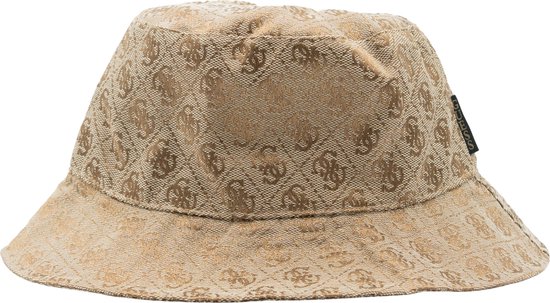 Guess Aviana Bucket Hat Chapeau Femme - Marron/Beige - Taille L | bol.com