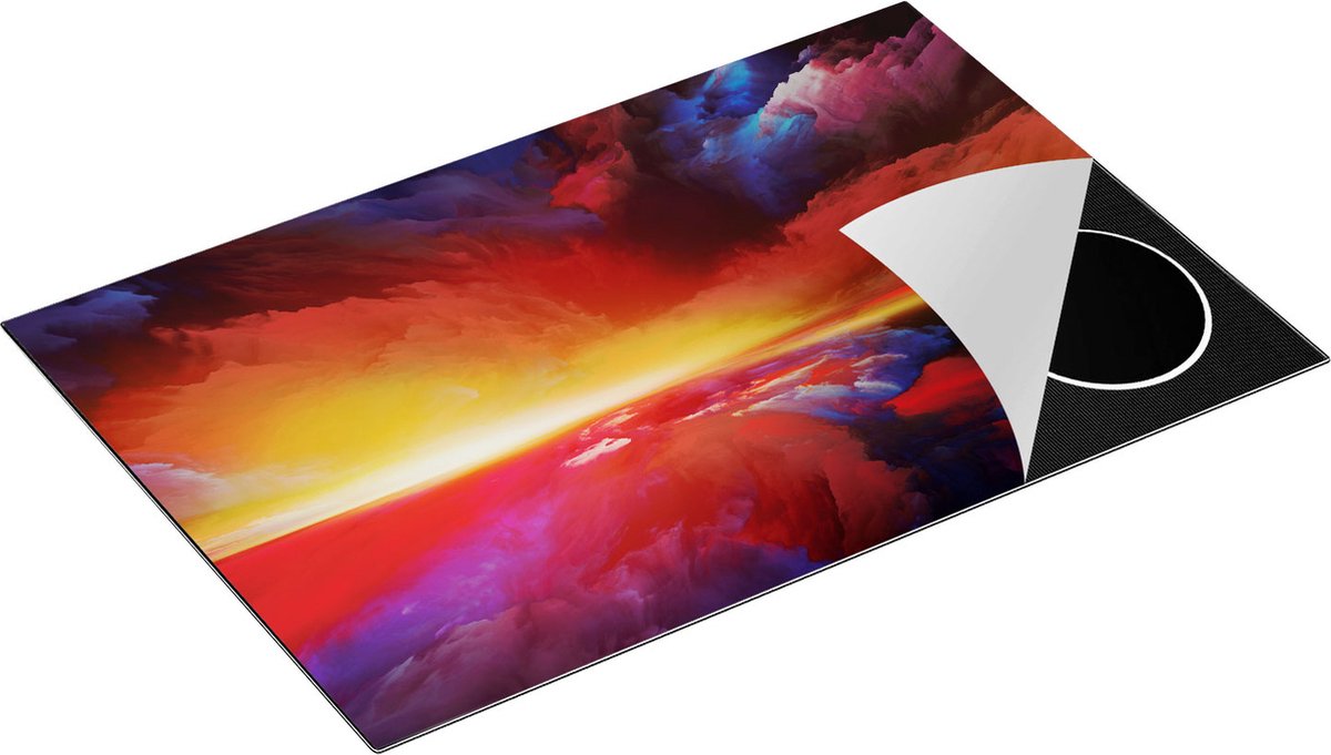 Chefcare Inductie Beschermer Abstracte Kunst - Dromenland - 80,2x52,2 cm - Afdekplaat Inductie - Kookplaat Beschermer - Inductie Mat