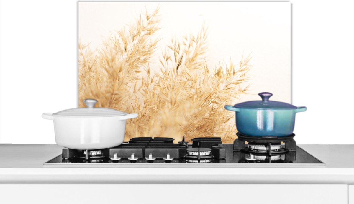 Spatscherm - Tarwe - Graan - Natuur - Keuken - 70x50 cm - Muurbeschermer