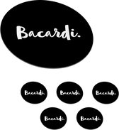 Onderzetters voor glazen - Rond - Cocktail - Bacardi - Tekst - Alcohol - Quotes - 10x10 cm - Glasonderzetters - 6 stuks