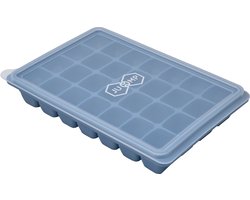 JU&MP Square IJsblokjesvorm - IJsblokjes - IJsblokjesvorm met Deksel - Blauw