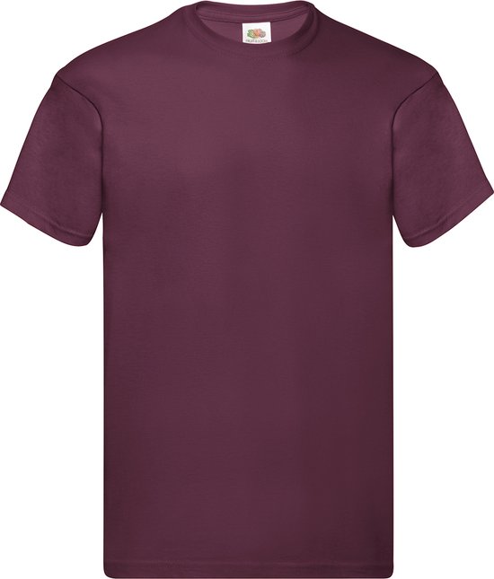 Donker Rood 2 Pack t-shirt Fruit of the Loom Original maat XL