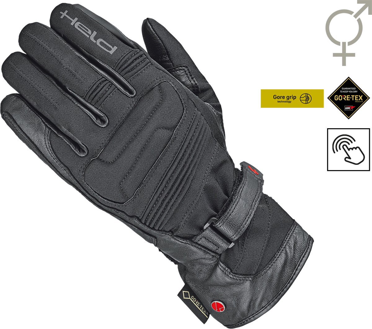 Held Satu II Gore-Tex Heren Motorhandschoenen - all season - zwart- waterdicht - maat 12