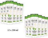 L’Oréal Paris Elvive Multivitamines 2 in 1 Shampoo - 12 x 250 ml - Voordeelverpakking - Jumbopakket