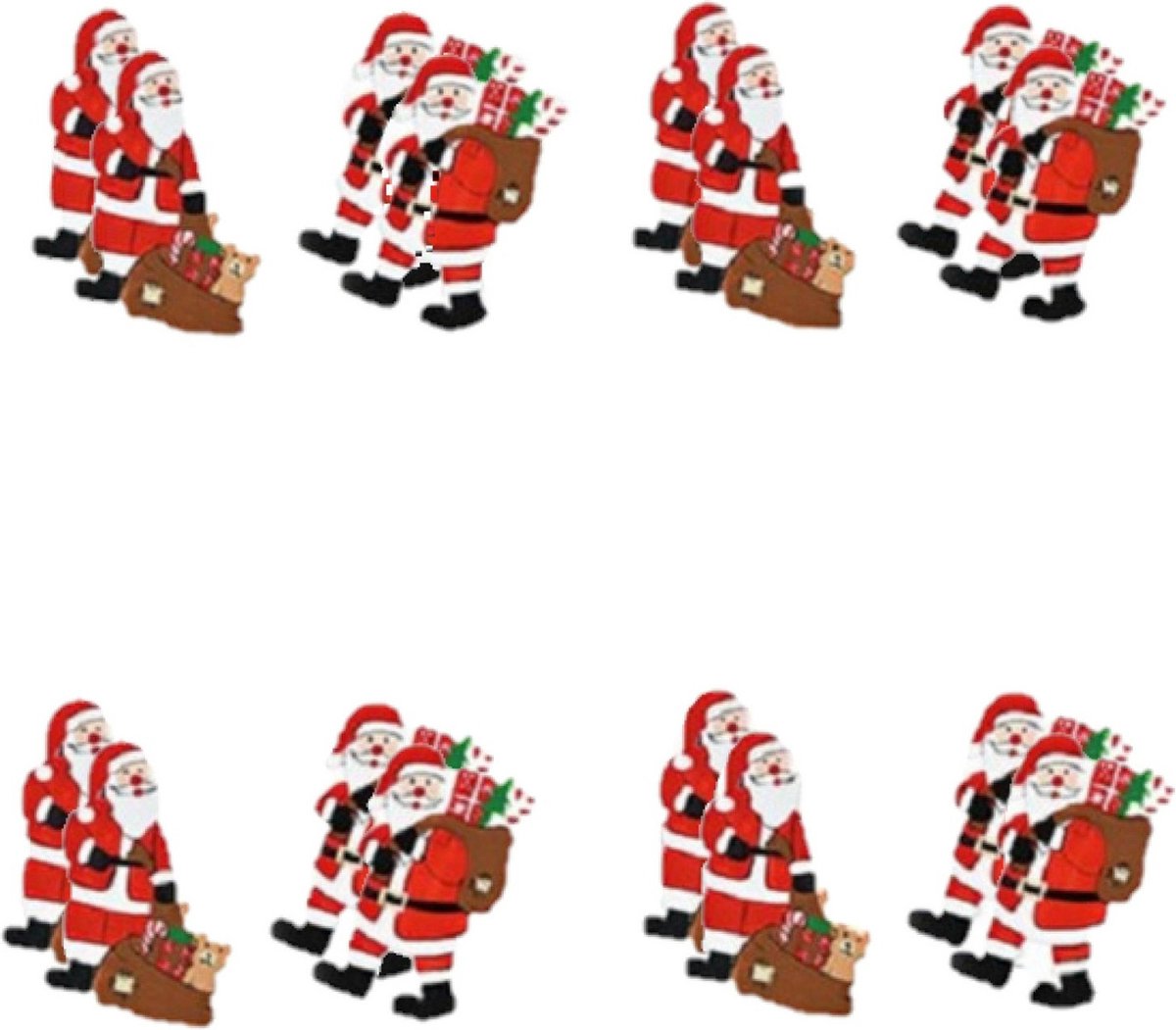 16x stuks houten kersthangers kerstmannen 6 cm kerstornamenten - Kerstversiering ornamenten/kerstboomversiering
