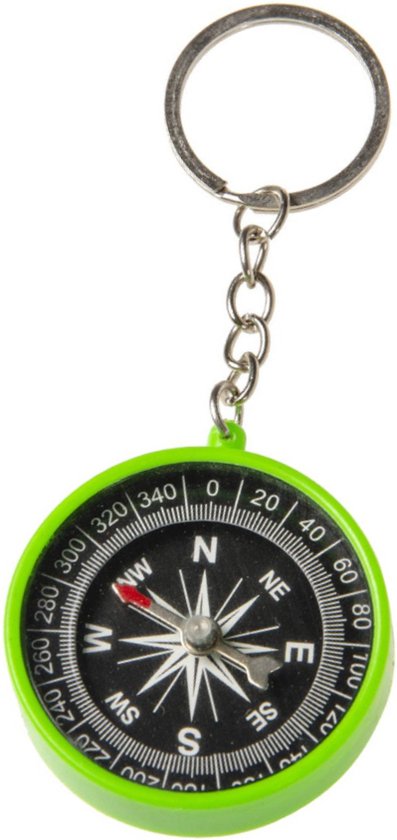 Sleutelhanger Kompas 4,5 cm | Lightfight | Groen