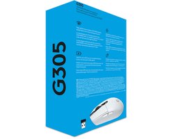 Logitech G305 - Draadloze Muis - 12000 DPI - Rechtshandig - Wit