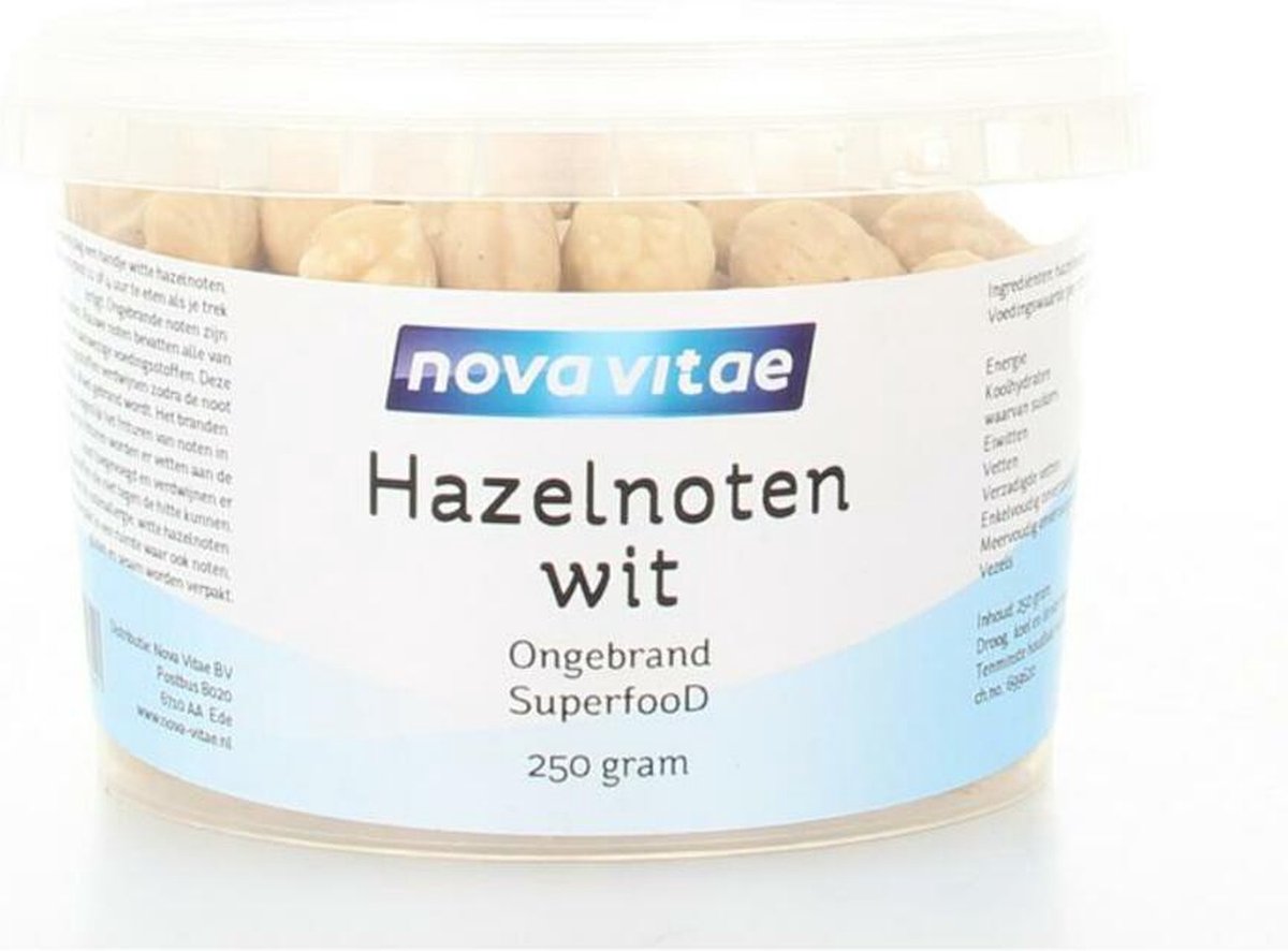 Goedkoopste Nova Vitae - Hazelnoten - Wit - Ongebrand - Raw - 250 gram