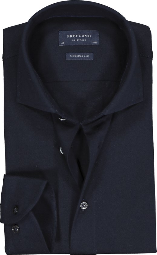 Hemden lange mouw navy Profuomo