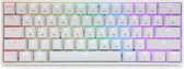 GK61 Gaming Keyboard Wit - RGB Verlichting - Hot-Swappable - Ergonomisch Mechanisch Gaming Toetsenbord - Bedraad Verbinding - Qwerty - 60% Met Multimedia Toetsen - Gele Switches