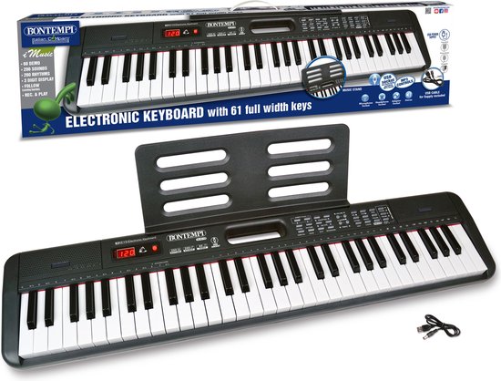 Bontempi Digital Keyboard with 61 full width keys | bol