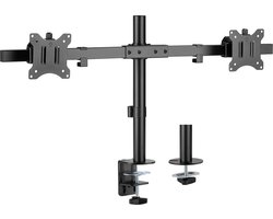 Goobay Flex TWIN-monitorbeugel | Voor alle monitoren van 17 en 32 inch- Montage voor twee schermen