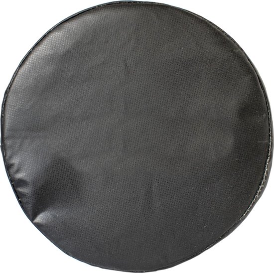 Zwarte, ronde handpad.