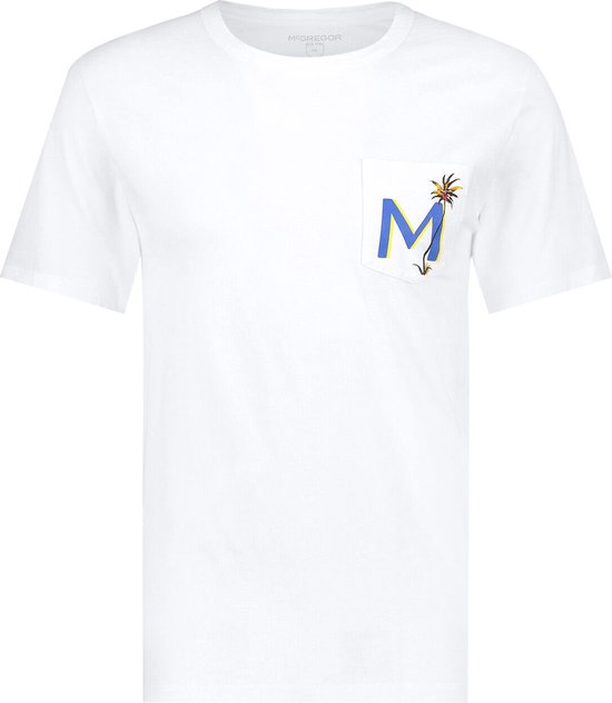 McGregor - T-Shirt Pocket Logo Wit - Heren - Maat S - Regular-fit