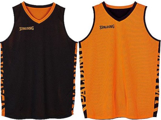 Spalding Essential 2.0 Reversible Shirt Kinderen - Zwart / Oranje | Maat: 116