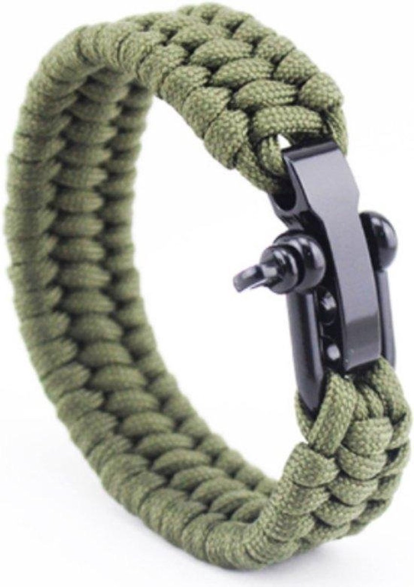 Jumada - Armband - Paracord - Groen - Mode - Unisex - 23 cm - Textiel