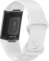 Bandje - wit, geschikt voor Fitbit Charge 5 - maat S/M