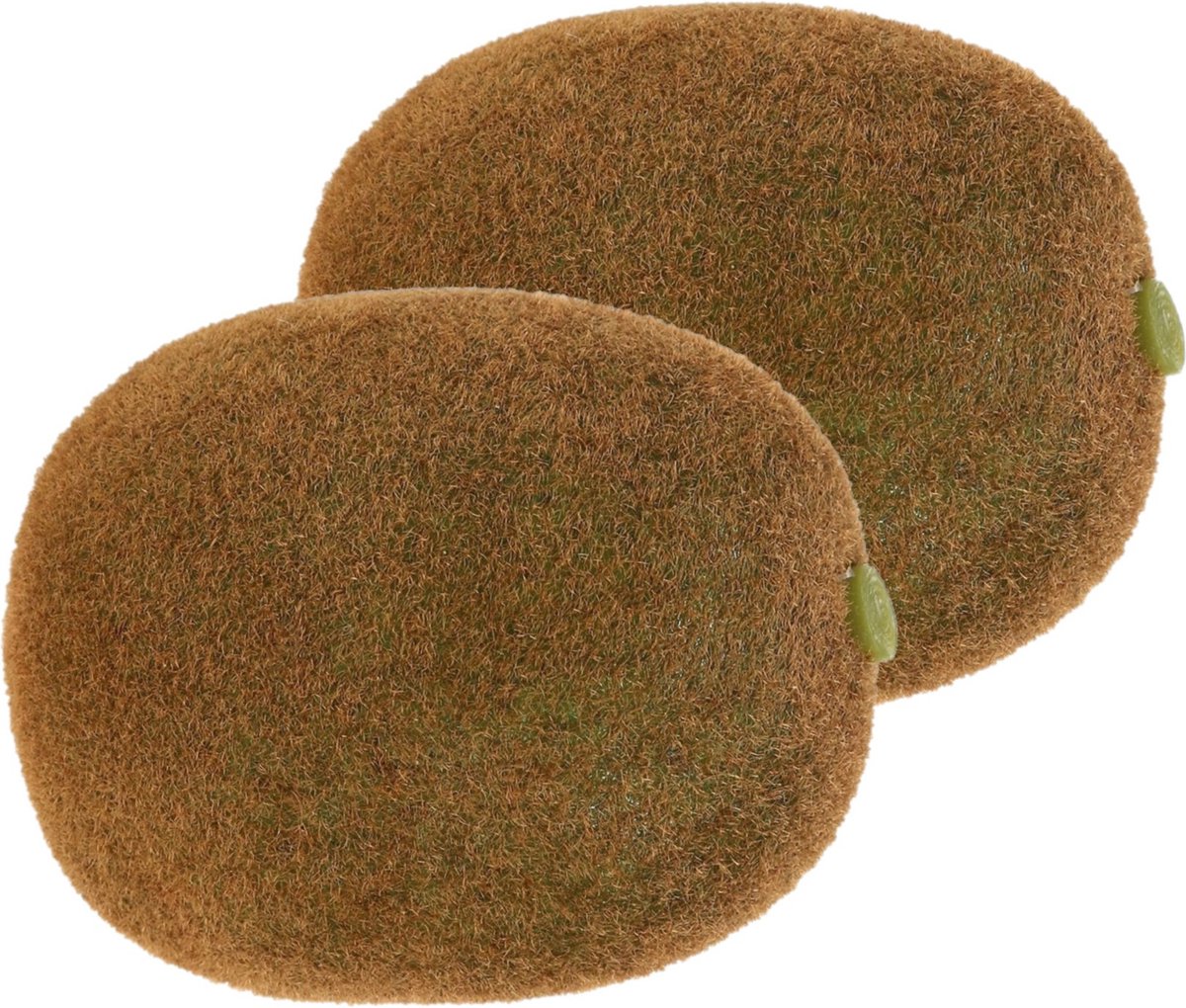 Kunstfruit - Set van 4x stuks - kiwi - bruin - 6 cm - realistische decoratie - sier - fruitschaal - namaak fruit - nepfruit