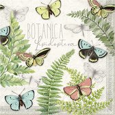 40x Gekleurde 3-laags servetten vlinders 33 x 33 cm - Voorjaar/lente bloemen thema