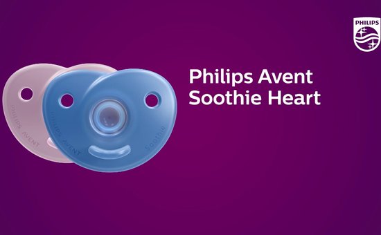 Lot de 2 sucettes soothie coeur 0/6 mois Philips Avent