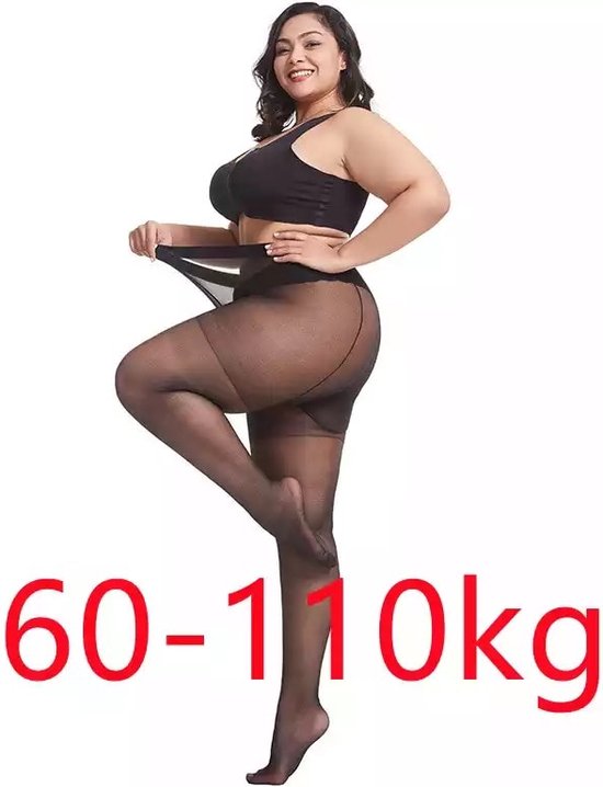 2-Pack Plus Size Panty | Zwart + Beige | Hoge Elasticiteit | 60-110 Kilo | 2 Stuks