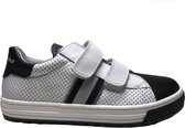 Naturino Mt 27 velcro's lederen sneakers Seam wit zwart