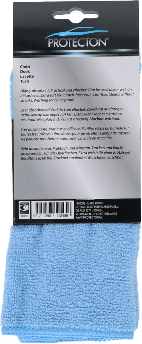 Protecton Microvezeldoek – Voor het streeploos reinigen – Voor auto, camper of caravan - Extra zacht - Niet pluizend - Nat & droog te gebruiken – Wasbaar in wasmachine - 40x40cm — afbeelding 5
