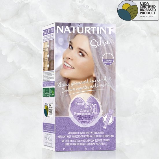 Silver Permanente Haarverf - NATURTINT - 170ml - Vegan