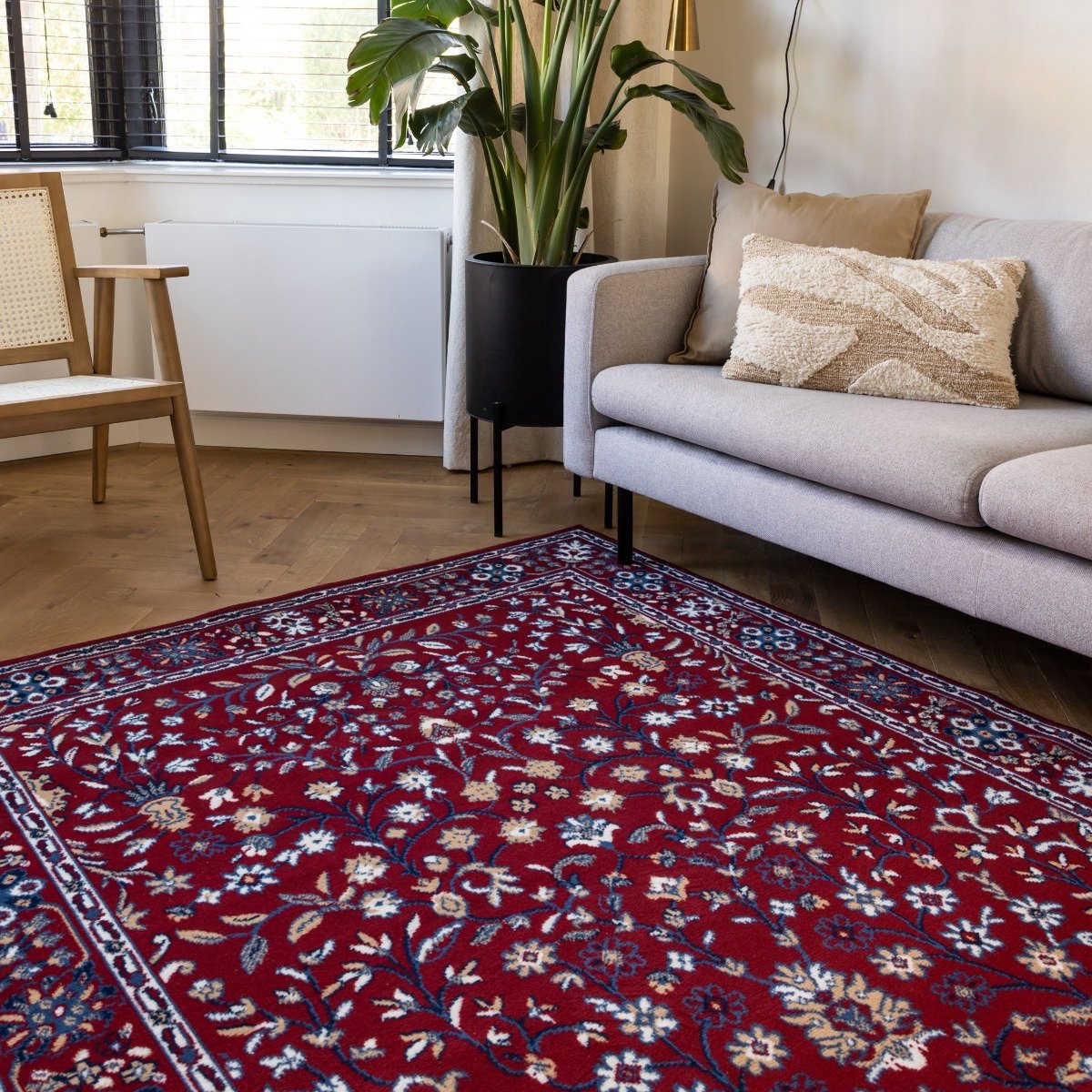 Vintage Vloerkleed Nazly Rood/Blauw - 160 x 230 cm - (M)